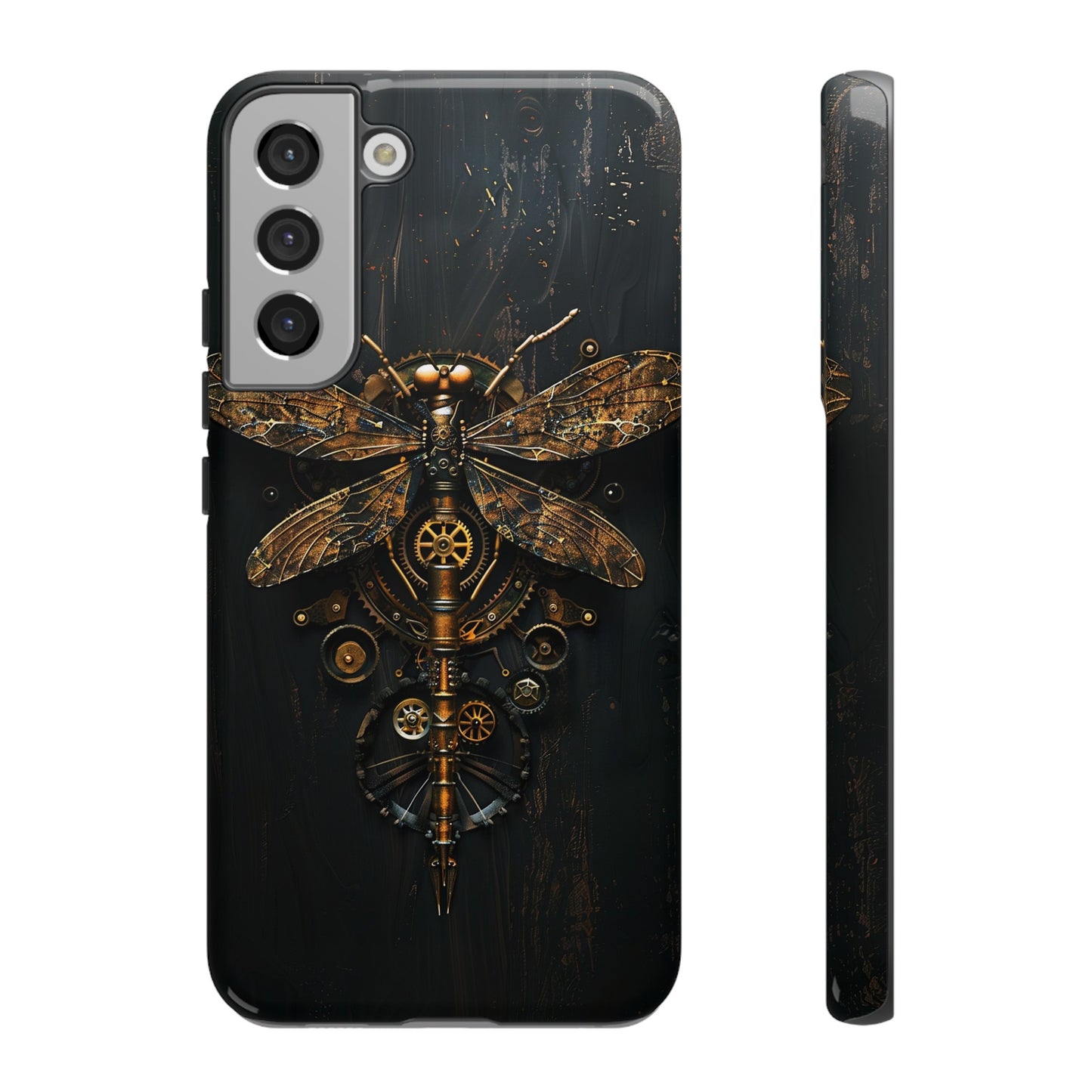 Steampunk Dragonfly Phone Case - Intricate Gear Design for iPhone, Samsung Galaxy, Google Pixel Devices