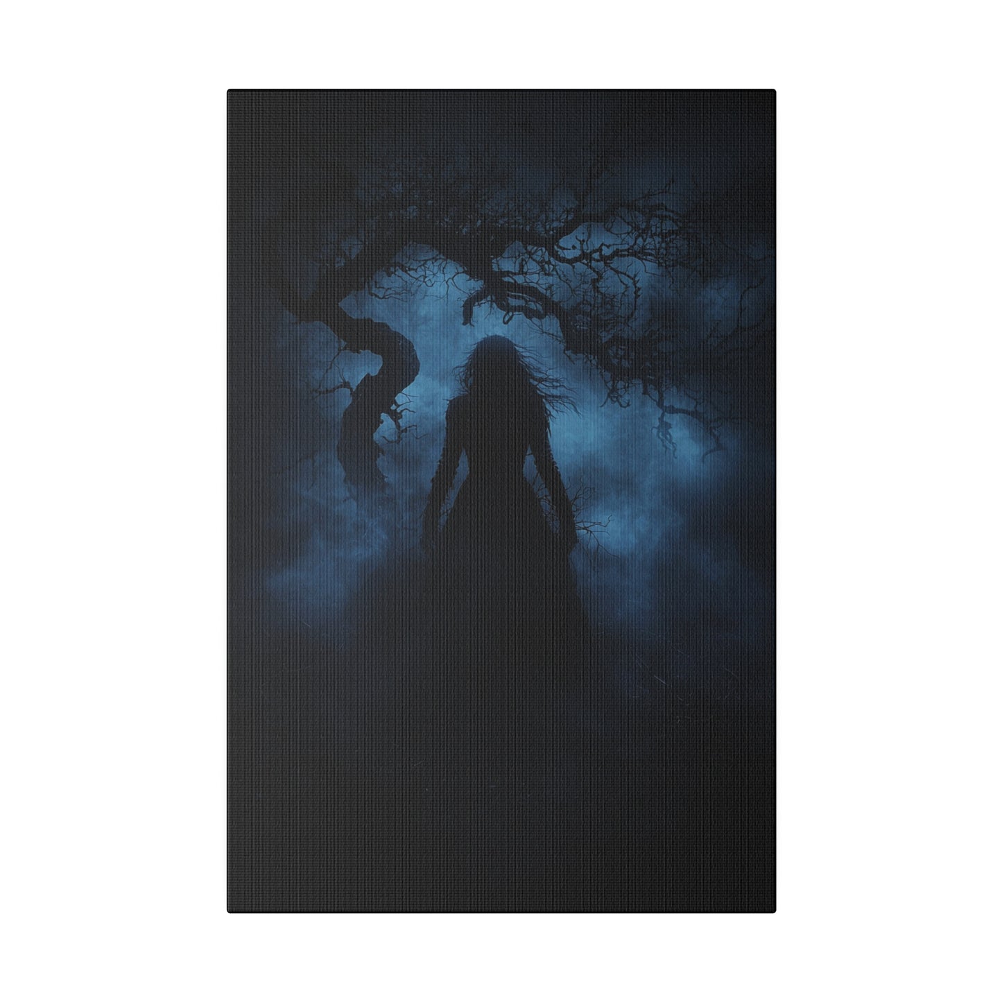 Haunting Silhouette - Dark Art Canvas Print - Mystical Gothic Home Decor