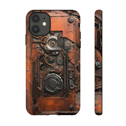 Rusted Mechanisms Phone Case – Steampunk Metal Gear Design for iPhone, Samsung Galaxy, and Google Pixel Devices