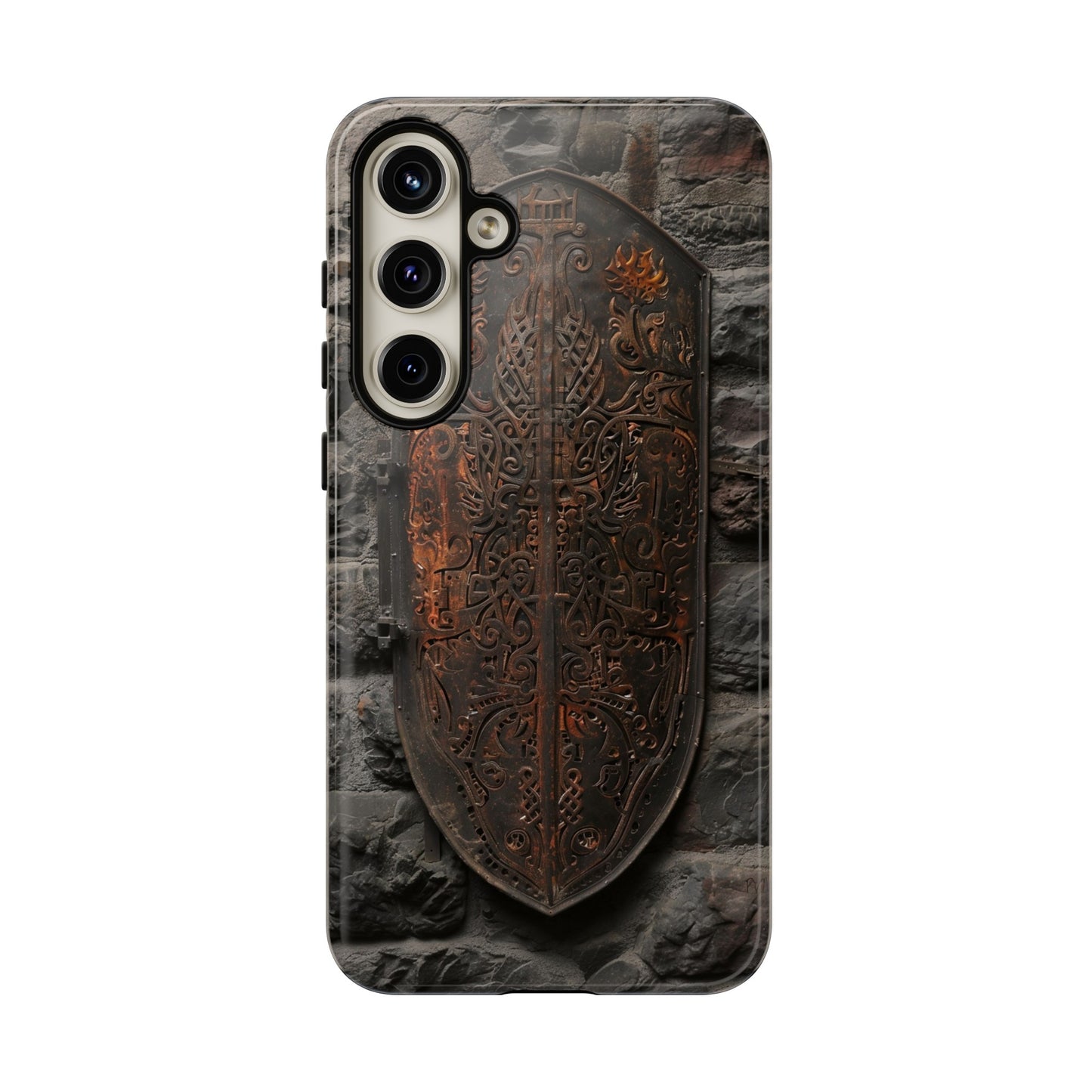 Medieval Shield Phone Case - Ornate Ancient Armor Design for iPhone and Samsung Galaxy Devices