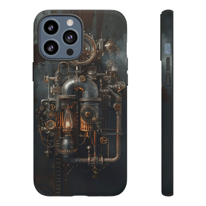 Steampunk Machine #2 Phone Case - Intricate Industrial Design for iPhone, Samsung Galaxy, Google Pixel Devices, Victorian Design Gears