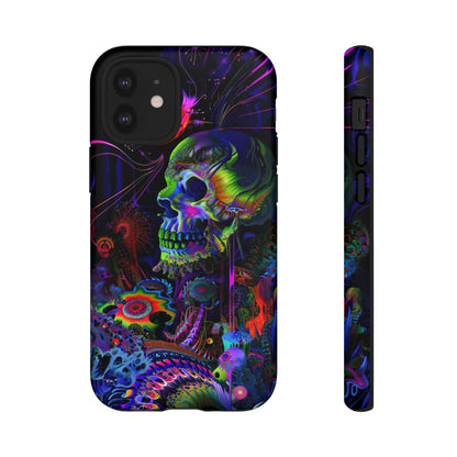 Psychedelic Skull Phone Case – Vibrant Pastel Design for iPhone, Samsung Galaxy, and Google Pixel Devices