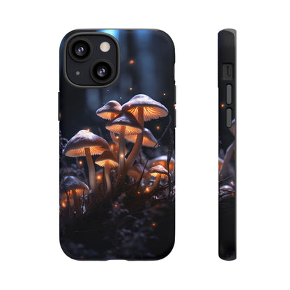 Glowing Mushrooms at Night Phone Case – Enchanting Fantasy Forest Design for iPhone, Samsung Galaxy, and Google Pixel Devices