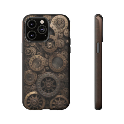 Gearworks 3 Phone Case – Steampunk Victorian Design with Gears and Clockwork for iPhone, Samsung Galaxy, and Google Pixel Devices