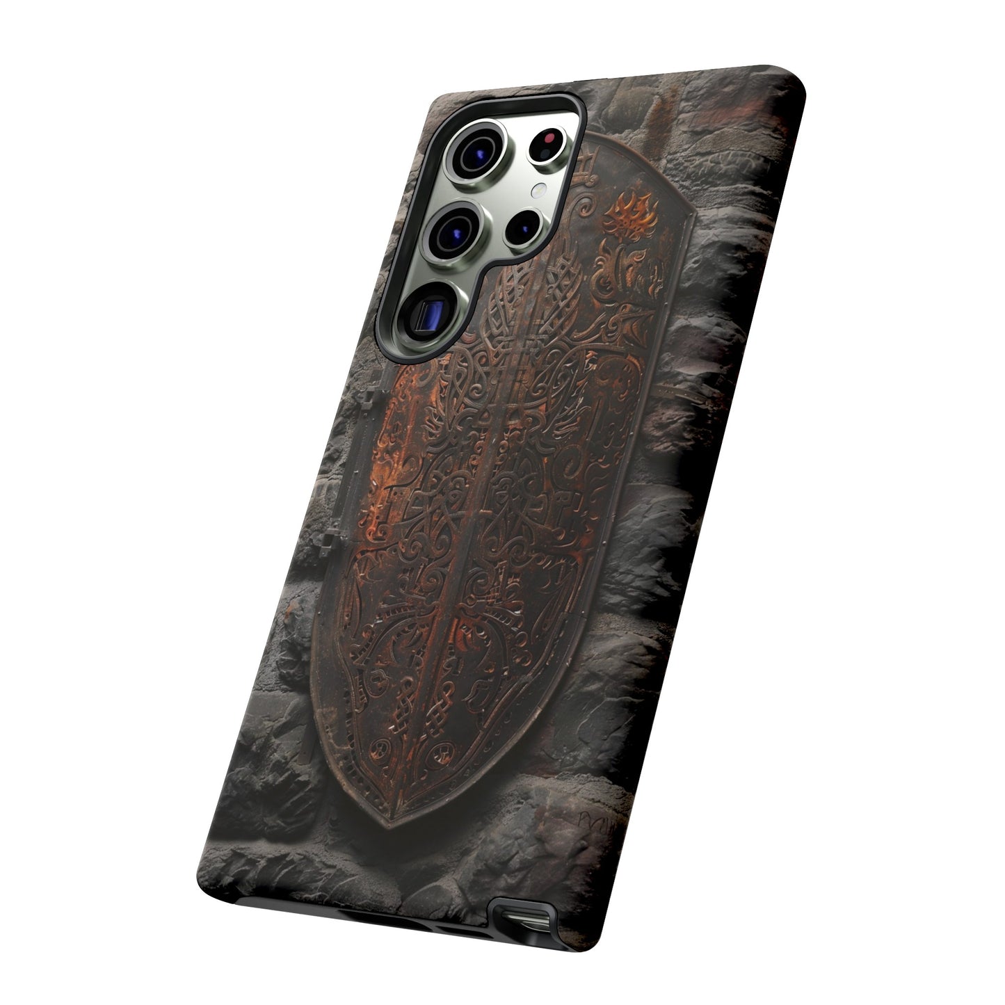 Medieval Shield Phone Case - Ornate Ancient Armor Design for iPhone and Samsung Galaxy Devices