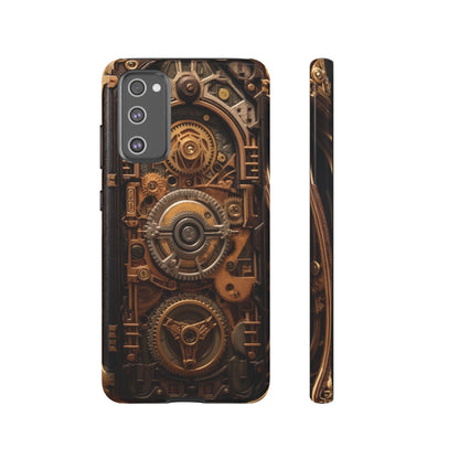 Gearworks Tough Phone Case – Steampunk Clockwork Design for iPhone, Samsung Galaxy, and Google Pixel Devices