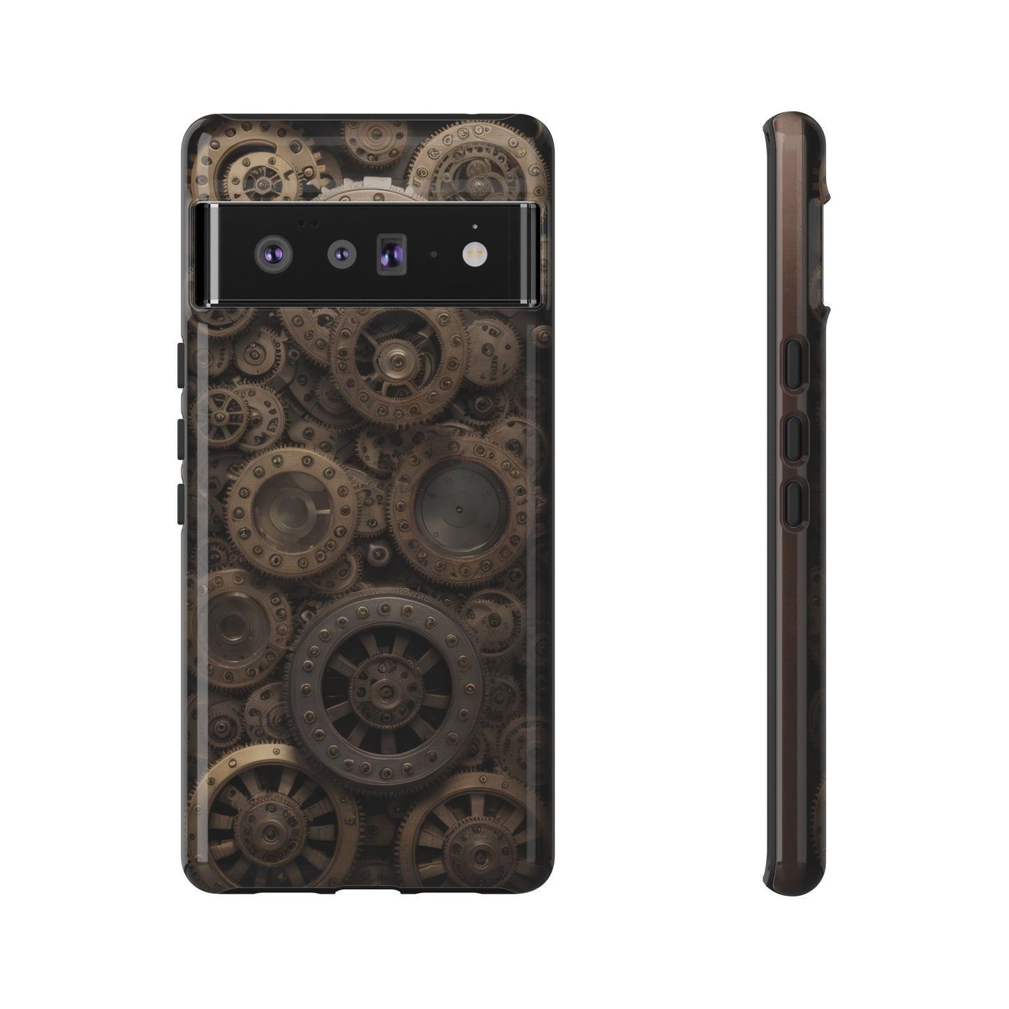 Gearworks 3 Phone Case – Steampunk Victorian Design with Gears and Clockwork for iPhone, Samsung Galaxy, and Google Pixel Devices