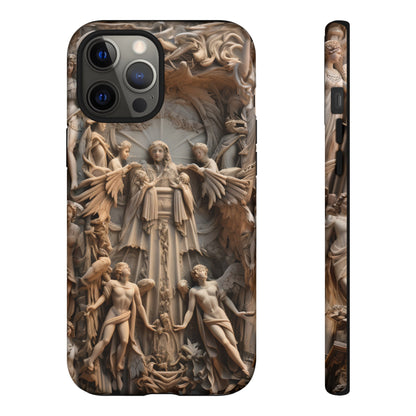 Angelic Statue Phone Case – Heavenly Gothic Marble Design for iPhone, Samsung Galaxy, and Google Pixel Devices