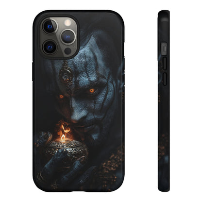 Dark Djinn Warrior Phone Case - Intricate Fantasy Art Protective Cover for iPhone, Samsung Galaxy, and Google Pixel Devices