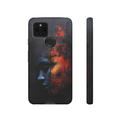 Abstract Duality Art Phone Case - Bold Modern Design