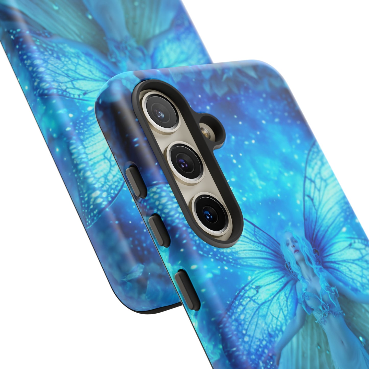 Blue Cosmic Fairy Phone Case – Enchanting Fae Design for iPhone, Samsung Galaxy, and Google Pixel Devices