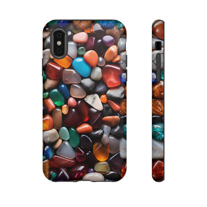 Colorful Stones Phone Case – Vibrant Polished Gemstone Design for iPhone, Samsung Galaxy, and Google Pixel Devices