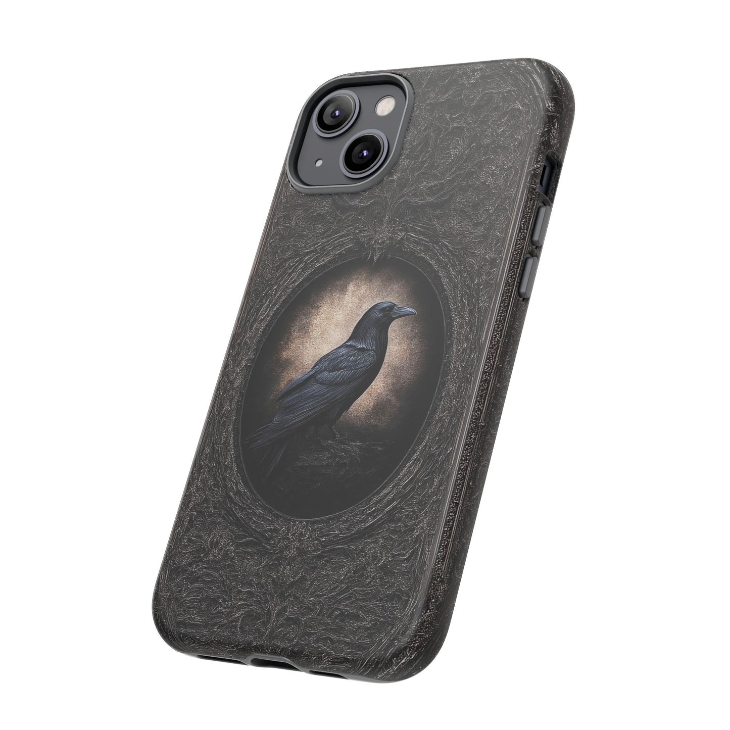 Gothic Raven Phone Case - Mysterious Dark Bird Design