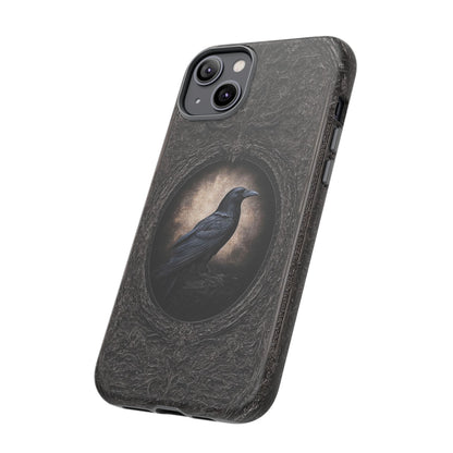Gothic Raven Phone Case - Mysterious Dark Bird Design