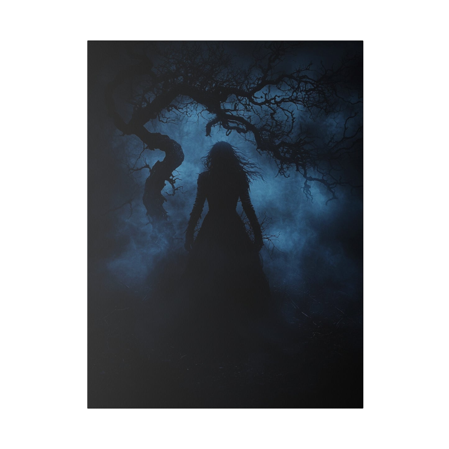 Haunting Silhouette - Dark Art Canvas Print - Mystical Gothic Home Decor