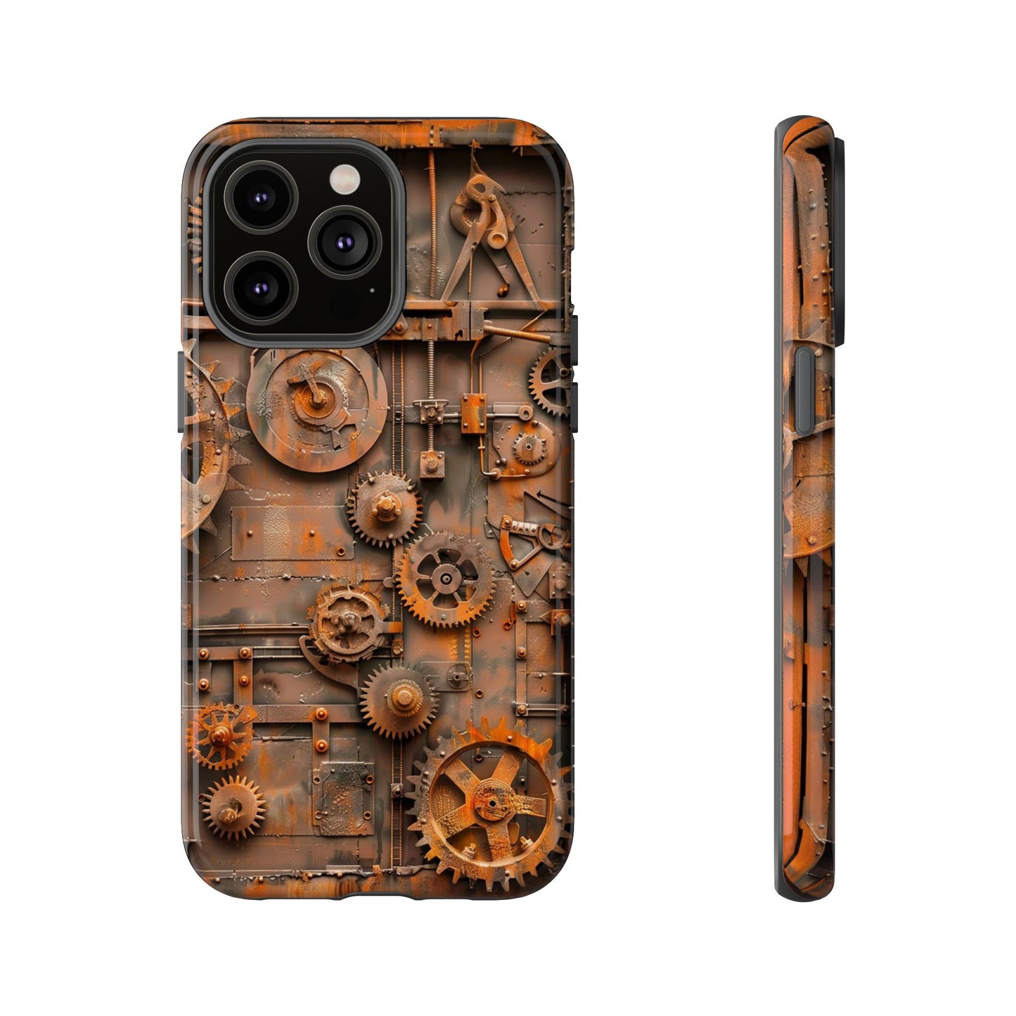 Rusted Steampunk Gearworks Phone Case for iPhone, Samsung Galaxy, and Google Pixel Devices