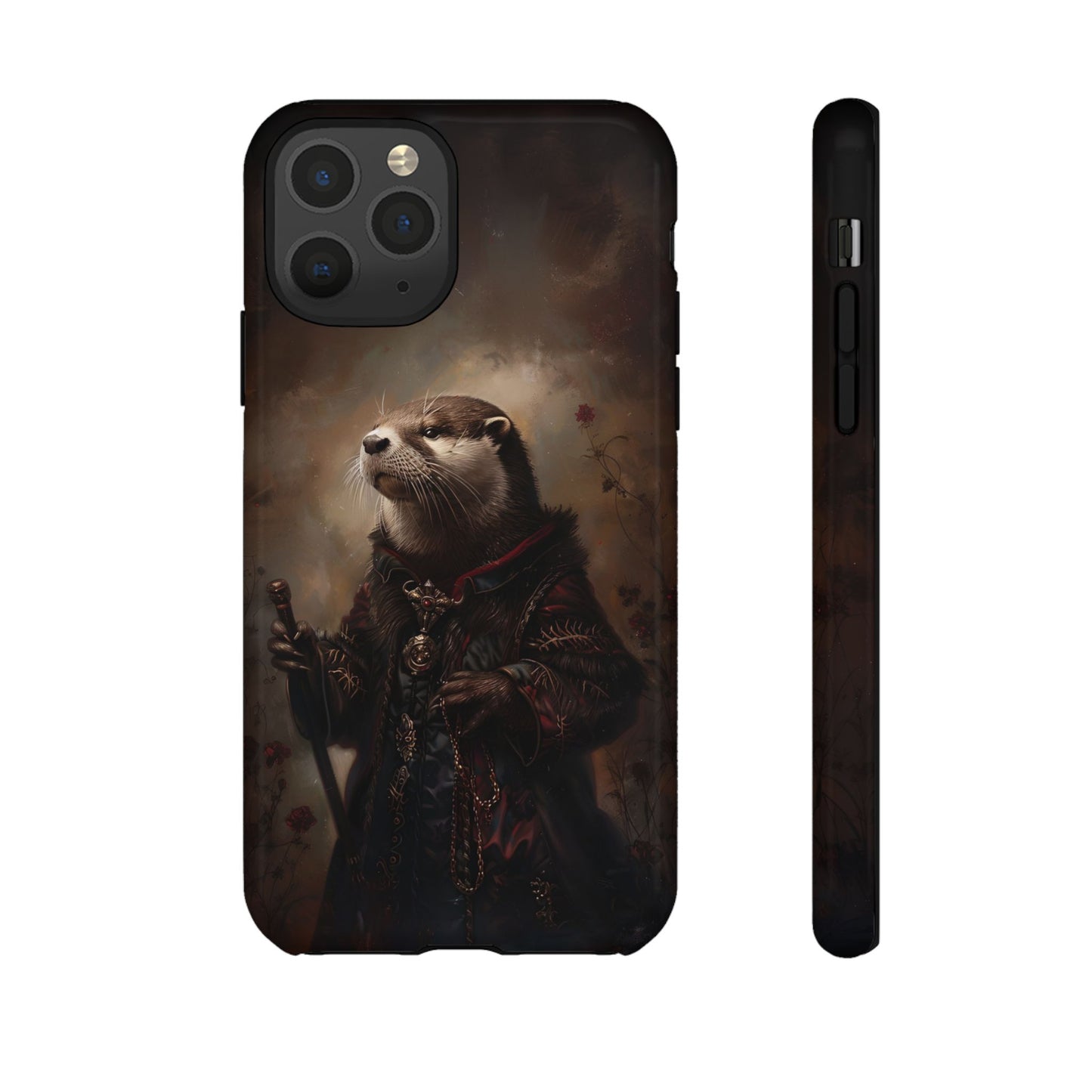 Noble Otter King Phone Case - Vintage Gothic Animal Art Design for iPhone, Samsung Galaxy, and Google Pixel Devices