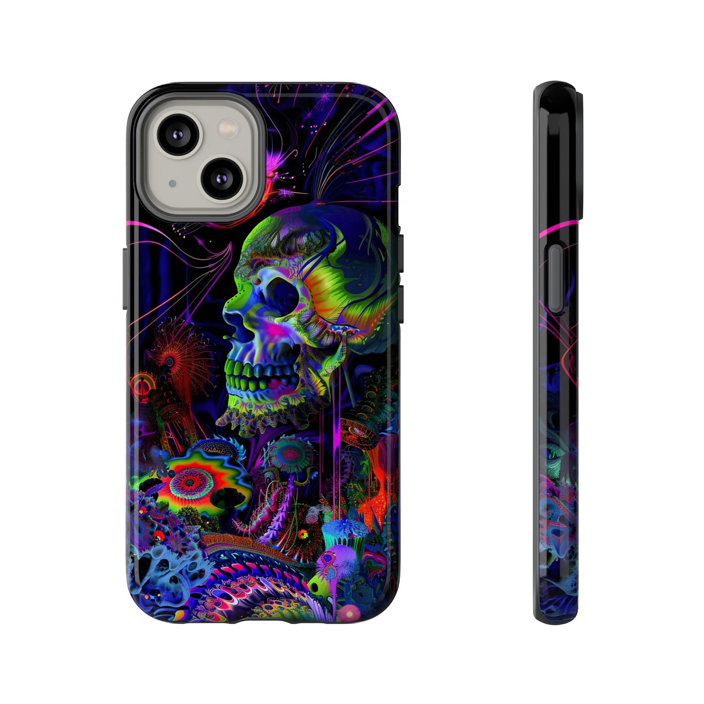 Psychedelic Skull Phone Case – Vibrant Pastel Design for iPhone, Samsung Galaxy, and Google Pixel Devices