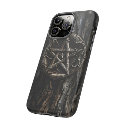 Pentacle Tree Phone Case – Wiccan Nature Magic Design for iPhone, Samsung Galaxy, and Google Pixel Devices