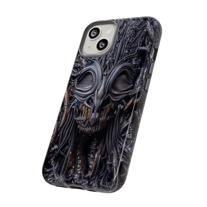 Biomechanical Horror 2 Phone Case – Futuristic Alien Horror Design for iPhone, Samsung Galaxy, and Google Pixel Devices