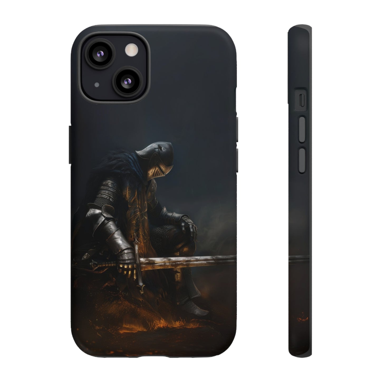 Dark Knight of the Abyss Phone Case - iPhone, Samsung Galaxy, Google Pixel - Epic Medieval Warrior Art, Protective Case, Fantasy Art