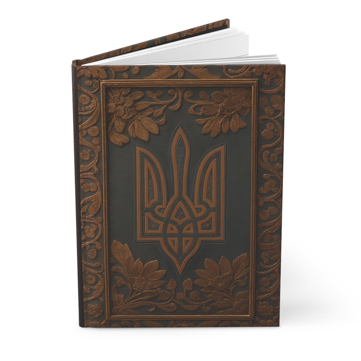 Ukraine Trident Hardcover Notebook – Elegant Journal Celebrating Ukrainian Heritage and Cultural Identity