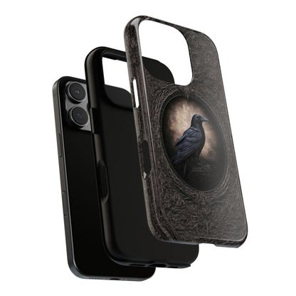 Gothic Raven Phone Case - Mysterious Dark Bird Design