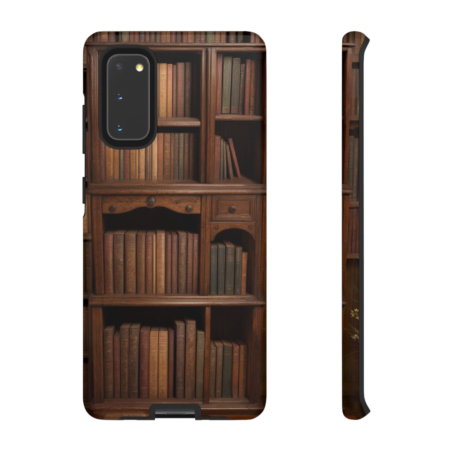 Book Shelf Phone Case – Vintage Library Design for iPhone, Samsung Galaxy, and Google Pixel Devices