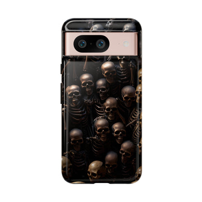 Skeletal Grave Phone Case – Halloween Horror Skeleton Design for iPhone, Samsung Galaxy, and Google Pixel Devices