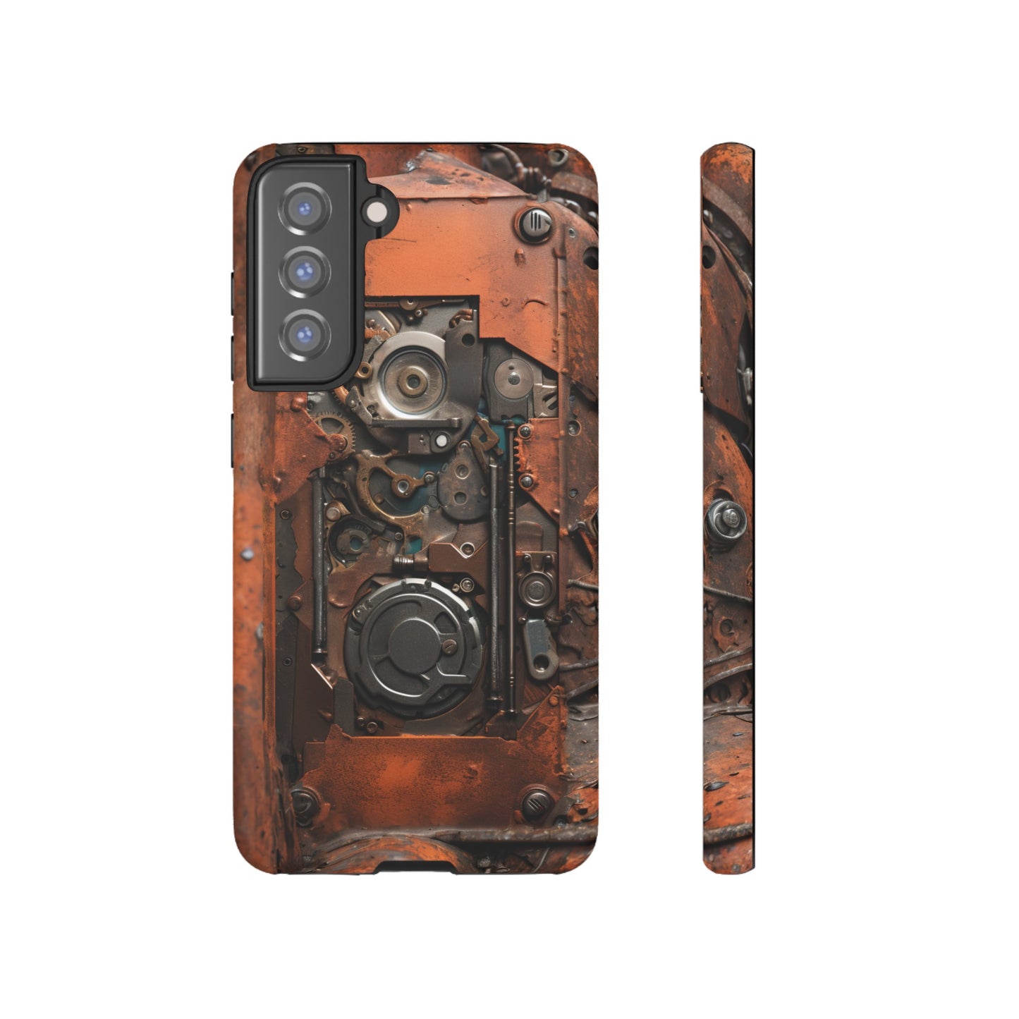 Rusted Mechanisms Phone Case – Steampunk Metal Gear Design for iPhone, Samsung Galaxy, and Google Pixel Devices