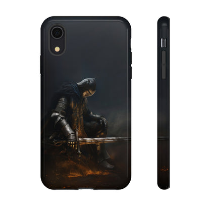 Dark Knight of the Abyss Phone Case - iPhone, Samsung Galaxy, Google Pixel - Epic Medieval Warrior Art, Protective Case, Fantasy Art