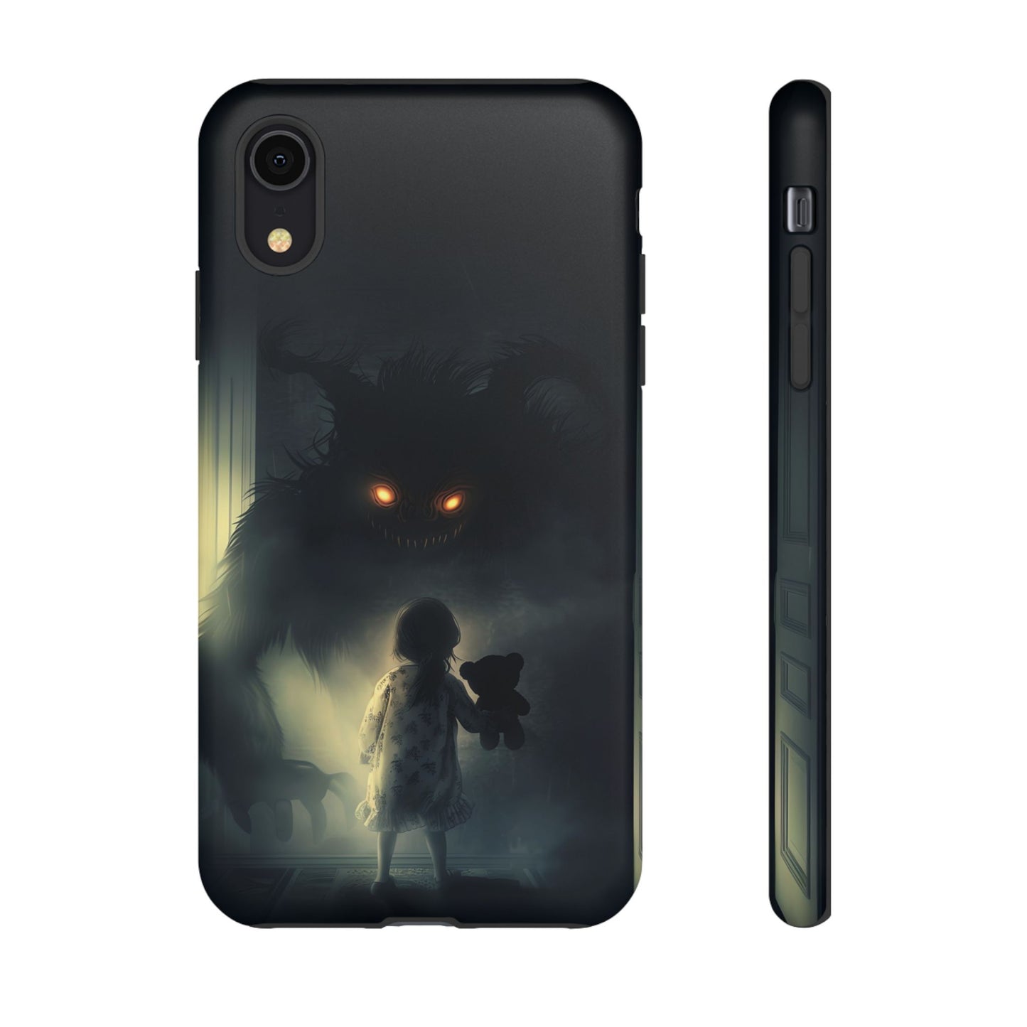 A Child Facing A Terrifying Monster Phone Case - for iPhone, Samsung Galaxy, and Google Pixel Devices