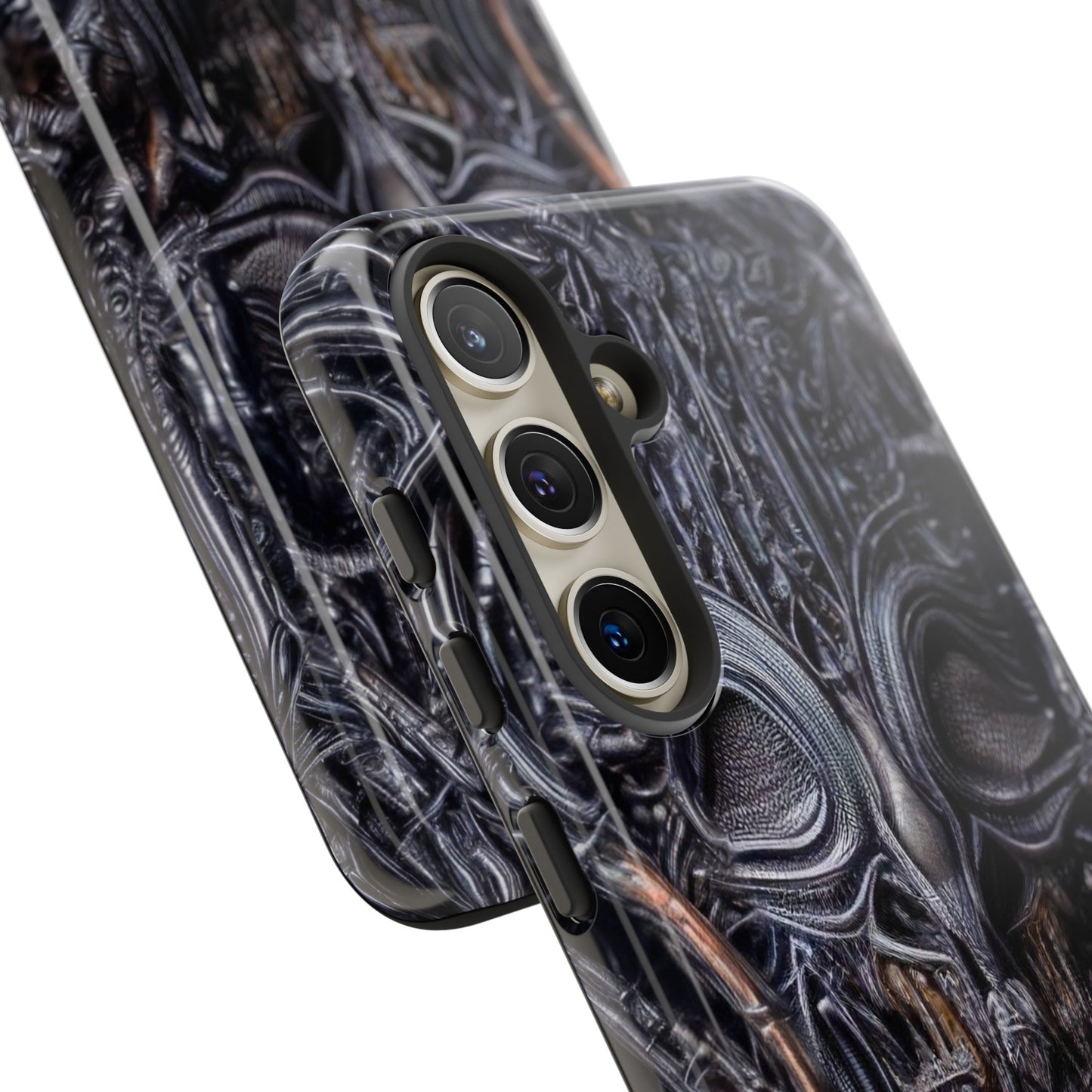 Biomechanical Horror 2 Phone Case – Futuristic Alien Horror Design for iPhone, Samsung Galaxy, and Google Pixel Devices