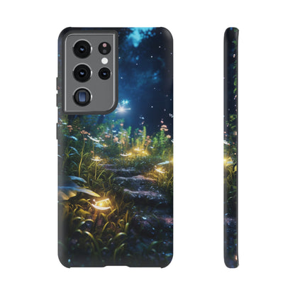 Fireflies in the Forest Tough Phone Case – Enchanting Summer Night Design for iPhone, Samsung Galaxy, and Google Pixel Devices