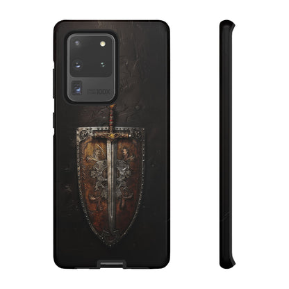 Medieval Sword and Shield Phone Case - For iPhone, Samsung Galaxy, and Google Pixel Devices