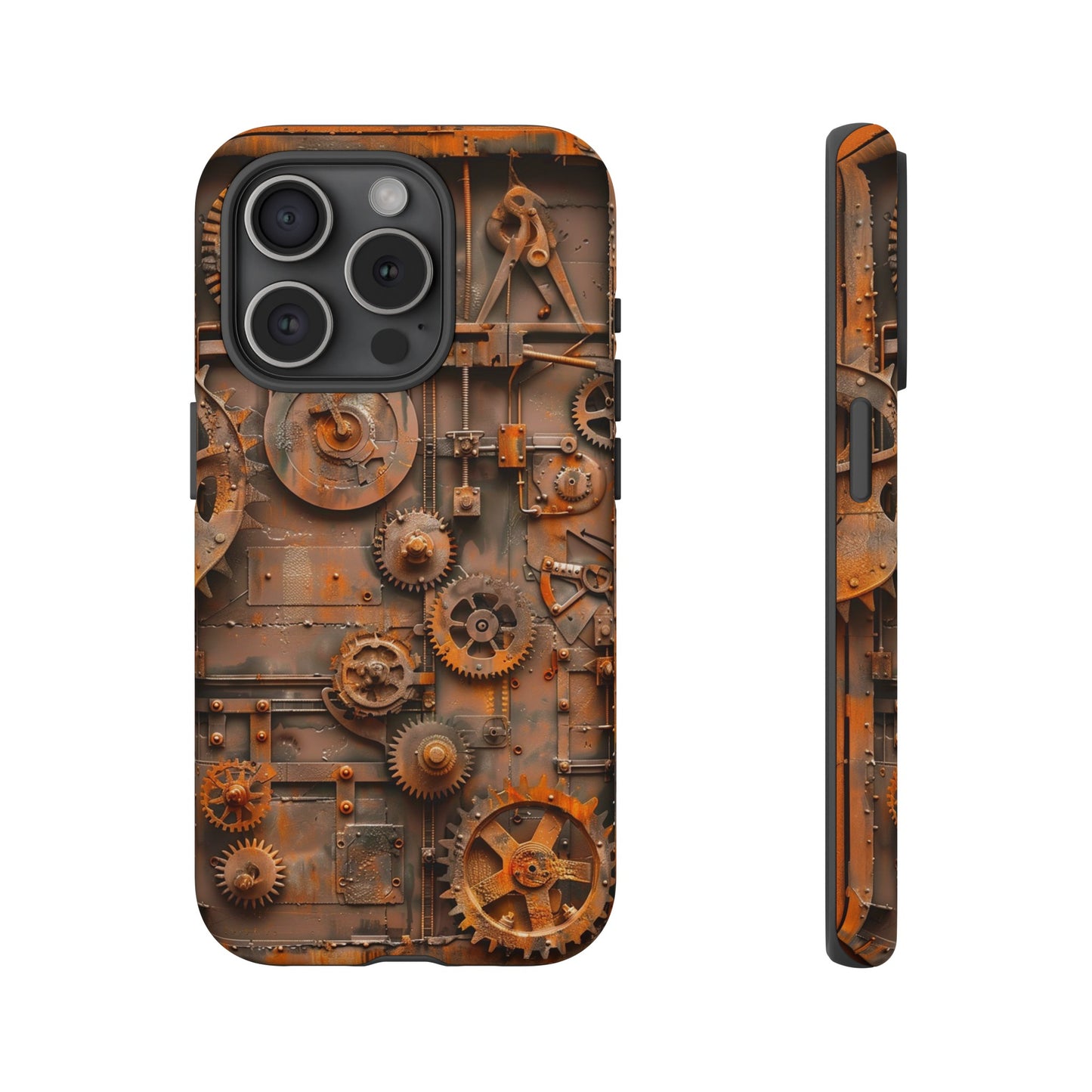 Rusted Steampunk Gearworks Phone Case for iPhone, Samsung Galaxy, and Google Pixel Devices