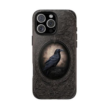Gothic Raven Phone Case - Mysterious Dark Bird Design