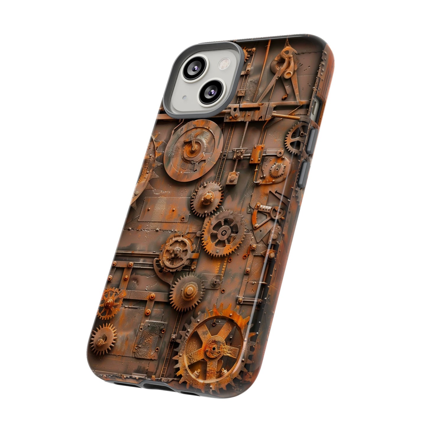 Rusted Steampunk Gearworks Phone Case for iPhone, Samsung Galaxy, and Google Pixel Devices