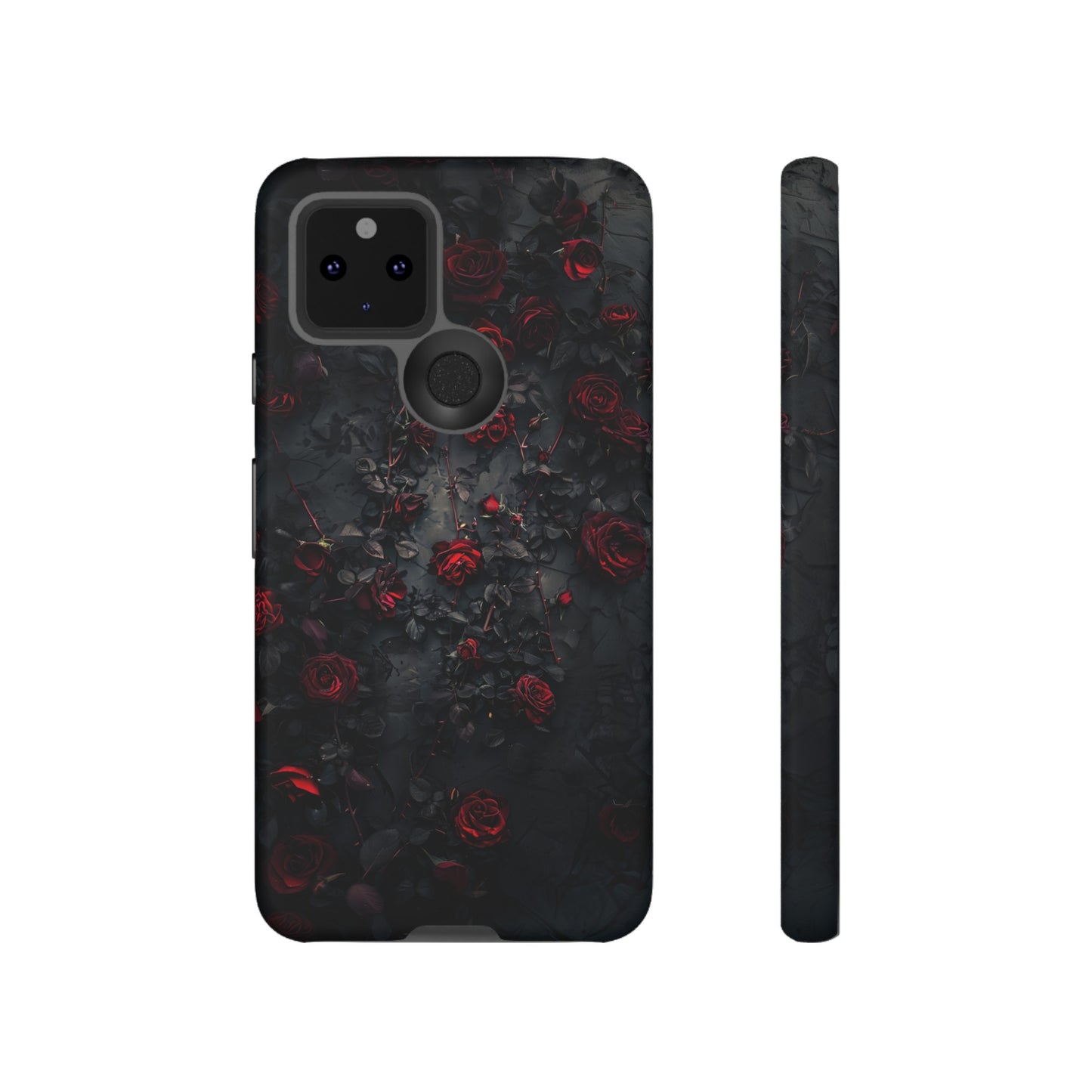 Gothic Roses Tough Phone Case – Elegant Dark Floral Design for iPhone, Samsung Galaxy, and Google Pixel Devices