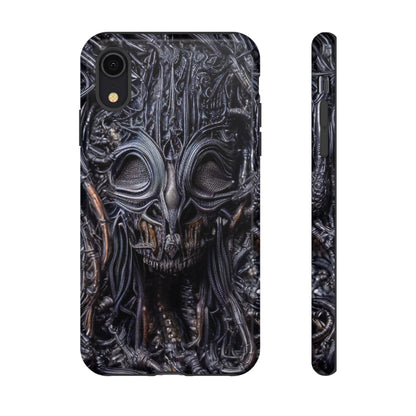 Biomechanical Horror 2 Phone Case – Futuristic Alien Horror Design for iPhone, Samsung Galaxy, and Google Pixel Devices