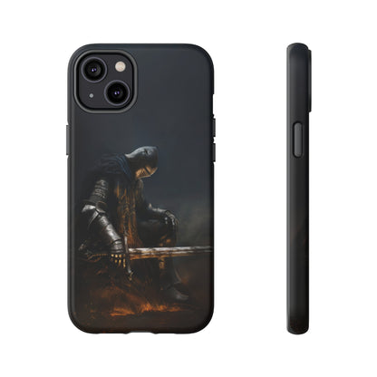 Dark Knight of the Abyss Phone Case - iPhone, Samsung Galaxy, Google Pixel - Epic Medieval Warrior Art, Protective Case, Fantasy Art