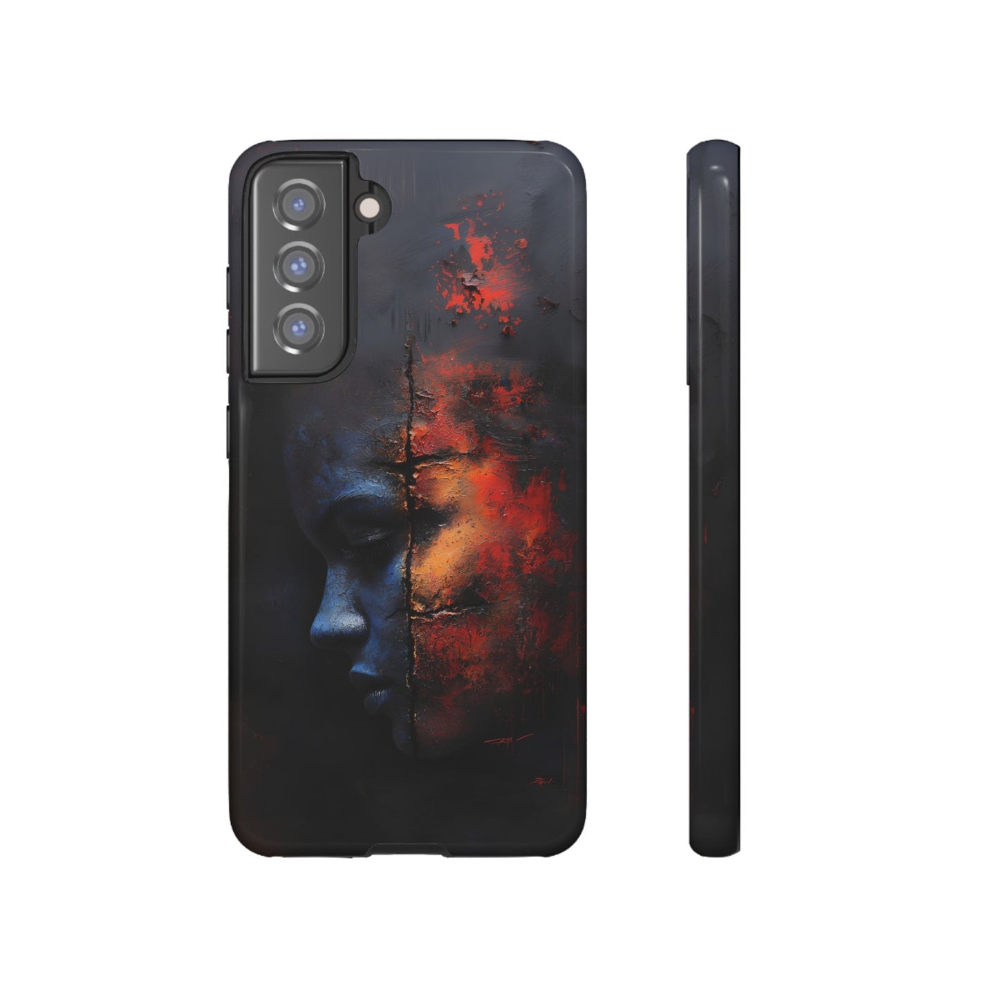 Abstract Duality Art Phone Case - Bold Modern Design