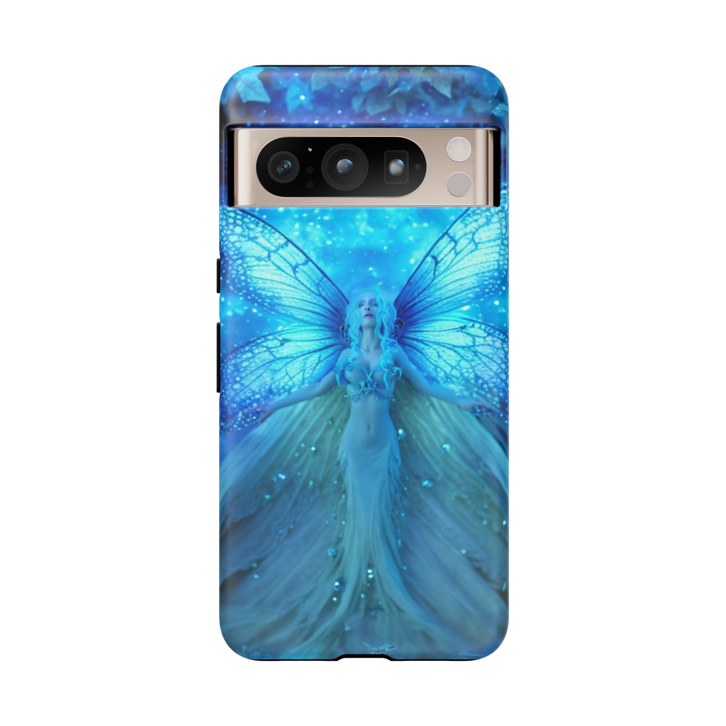 Blue Cosmic Fairy Phone Case – Enchanting Fae Design for iPhone, Samsung Galaxy, and Google Pixel Devices