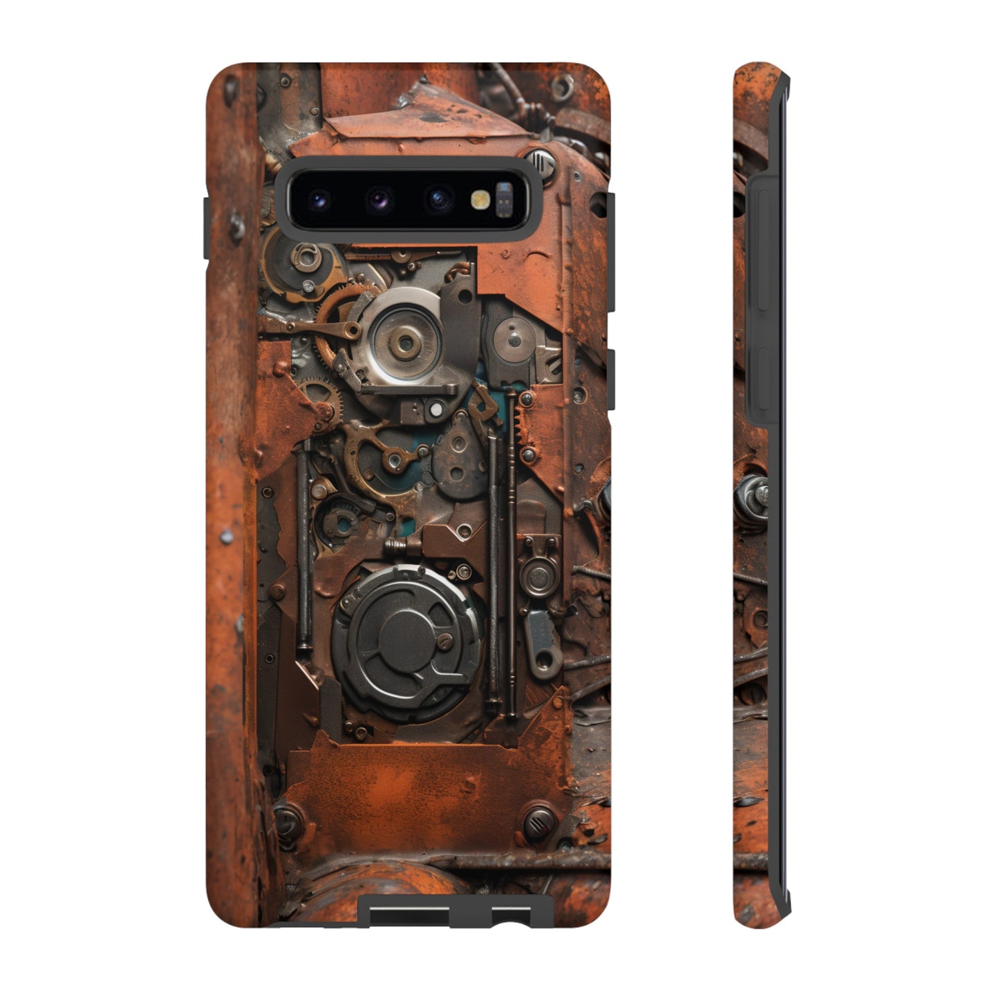 Rusted Mechanisms Phone Case – Steampunk Metal Gear Design for iPhone, Samsung Galaxy, and Google Pixel Devices