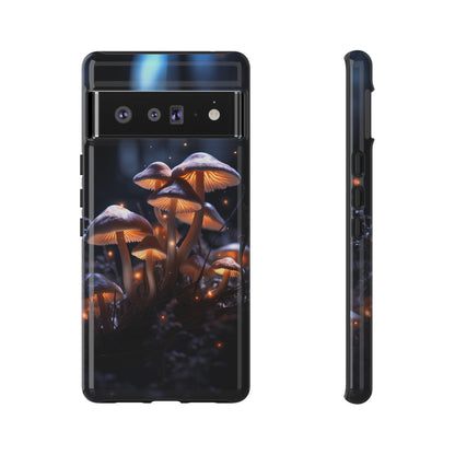 Glowing Mushrooms at Night Phone Case – Enchanting Fantasy Forest Design for iPhone, Samsung Galaxy, and Google Pixel Devices