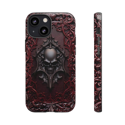 Vampiric Tough Phone Case – Gothic Skull Vampire Design for iPhone, Samsung Galaxy, and Google Pixel Devices