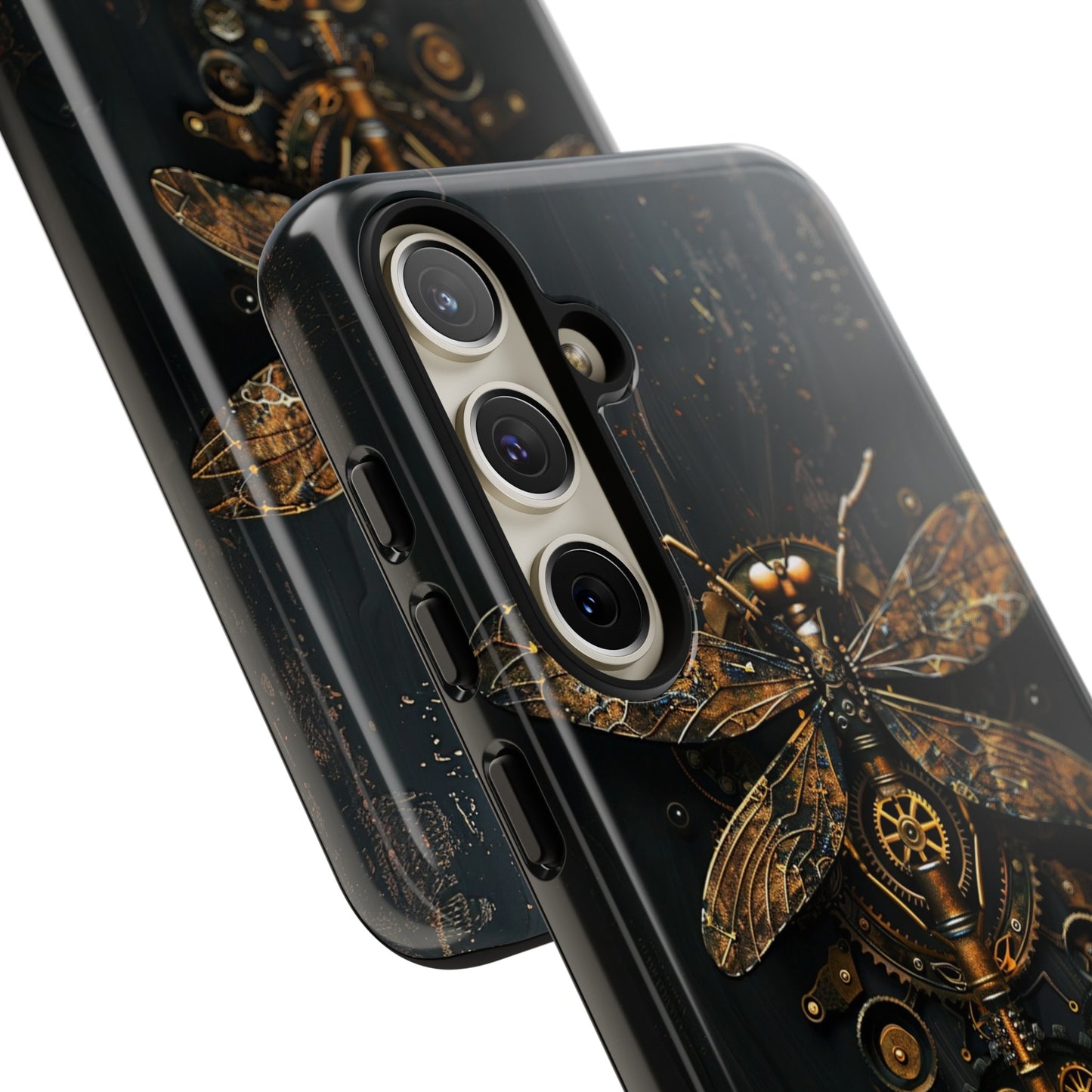 Steampunk Dragonfly Phone Case - Intricate Gear Design for iPhone, Samsung Galaxy, Google Pixel Devices