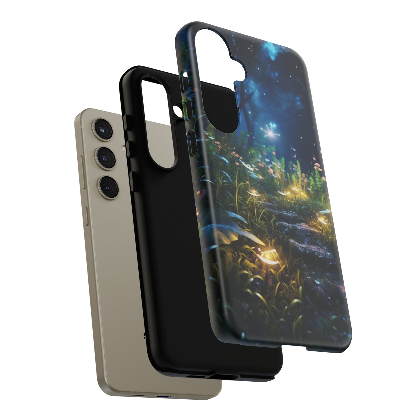 Fireflies in the Forest Tough Phone Case – Enchanting Summer Night Design for iPhone, Samsung Galaxy, and Google Pixel Devices