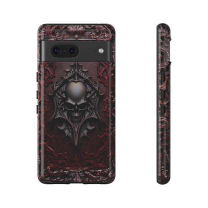 Vampiric Tough Phone Case – Gothic Skull Vampire Design for iPhone, Samsung Galaxy, and Google Pixel Devices