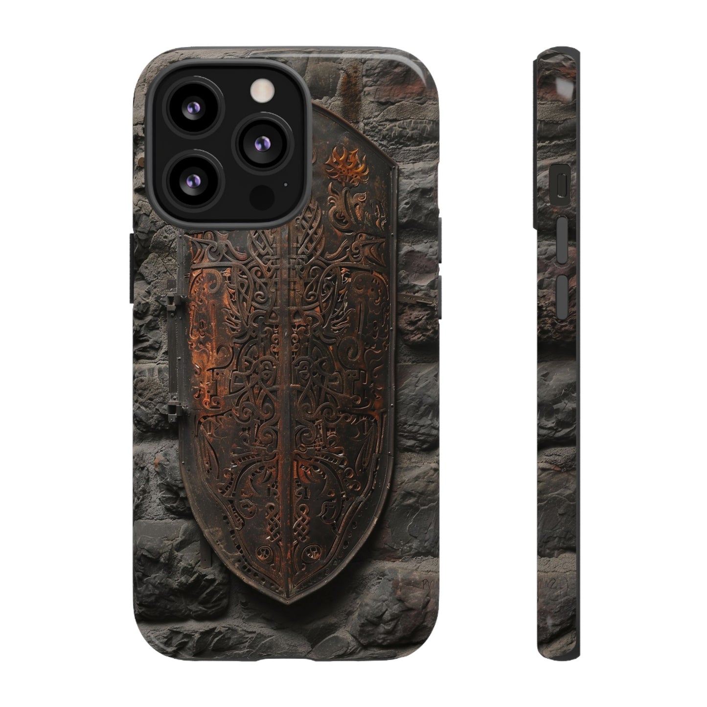 Medieval Shield Phone Case - Ornate Ancient Armor Design for iPhone and Samsung Galaxy Devices